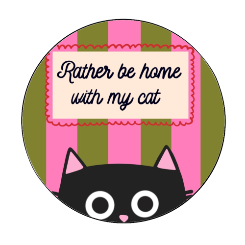 Rather Be Home - Circle Sticker by The Paper Tail