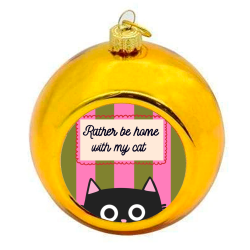 Rather Be Home - colourful christmas bauble by The Paper Tail