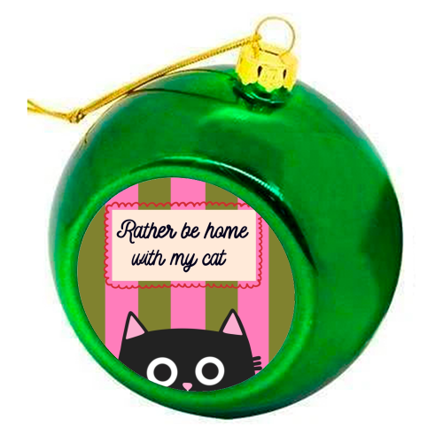 Rather Be Home - colourful christmas bauble by The Paper Tail