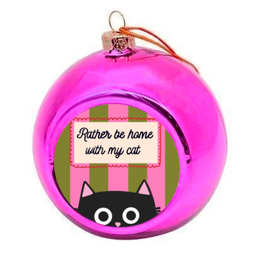 Rather Be Home - colourful christmas bauble by The Paper Tail