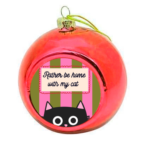 Rather Be Home - colourful christmas bauble by The Paper Tail