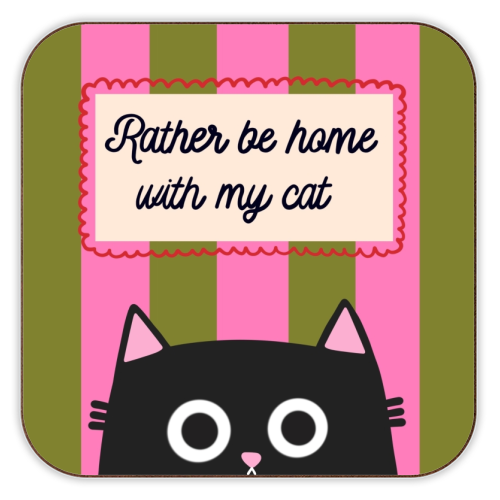 Rather Be Home - personalised beer coaster by The Paper Tail