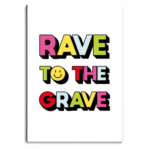 Rave to the Grave - personalised A4, A5, A6 notebook by Jessie Maeve
