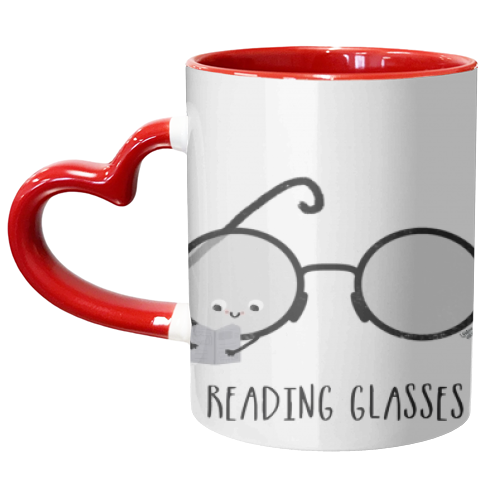 Reading Glasses - unique mug by Leeann Walker