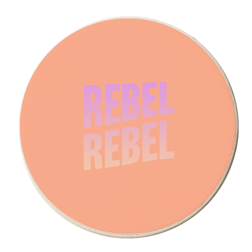 Rebel Rebel - personalised beer coaster by Dominique Benedict