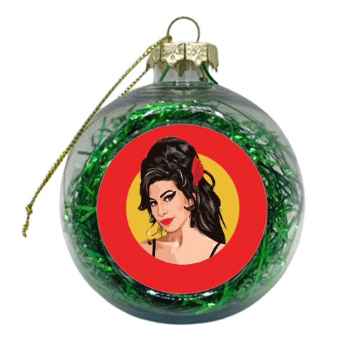 RED AMY - xmas bauble by DOLLY WOLFE