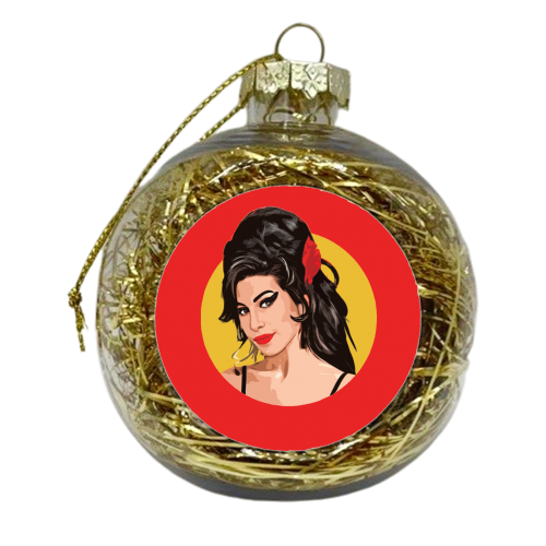RED AMY - xmas bauble by DOLLY WOLFE
