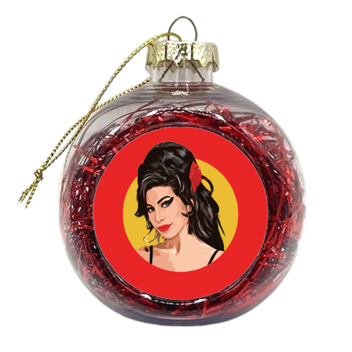 RED AMY - xmas bauble by DOLLY WOLFE