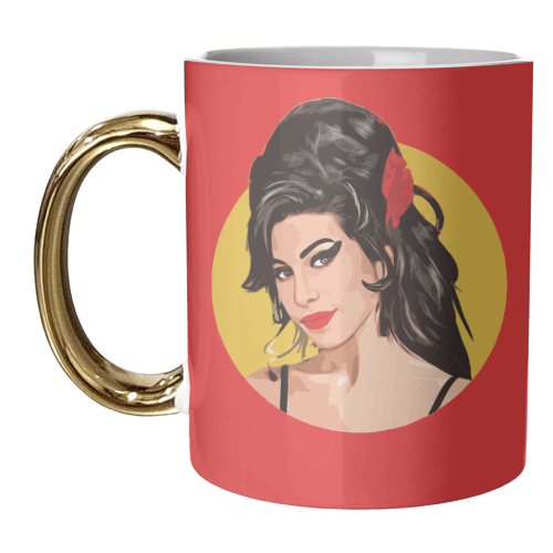 RED AMY - unique mug by DOLLY WOLFE