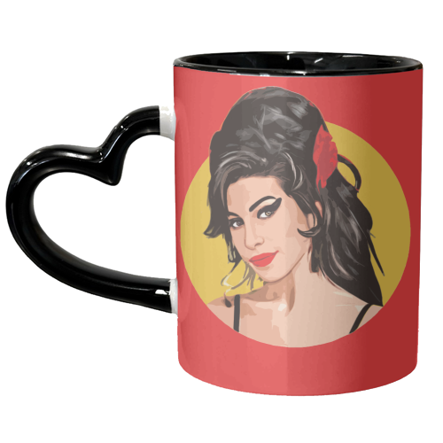 RED AMY - unique mug by DOLLY WOLFE