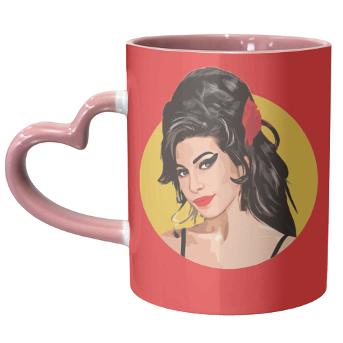 RED AMY - unique mug by DOLLY WOLFE