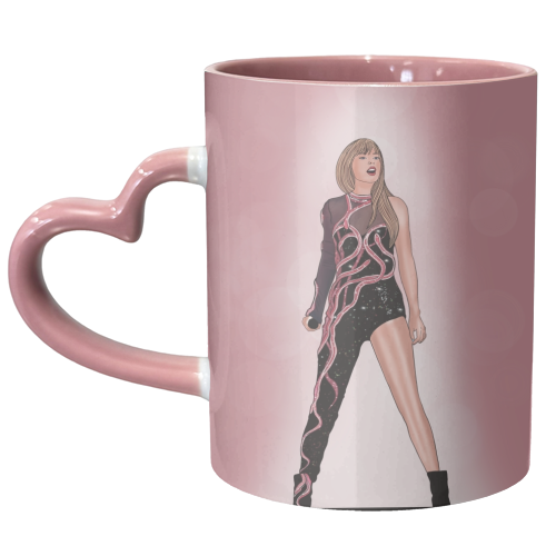 Red and Black Reputation Era Print - unique mug by Drawings by Firefly