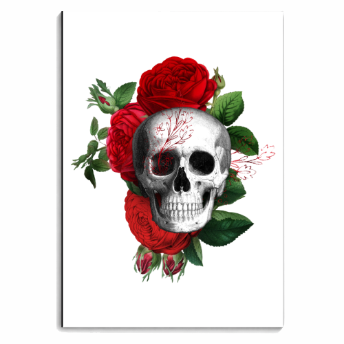 red floral skull - personalised A4, A5, A6 notebook by haris kavalla