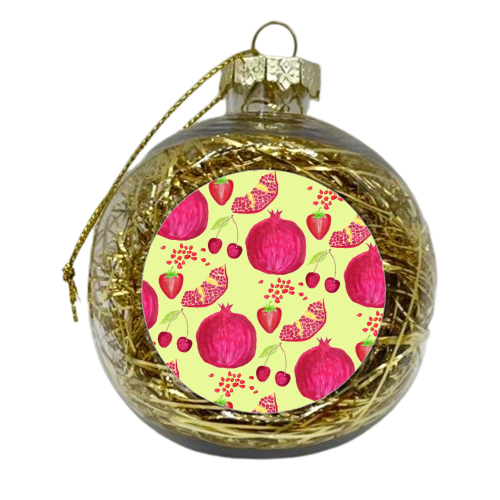 Red Fruits - xmas bauble by Sian Larkin