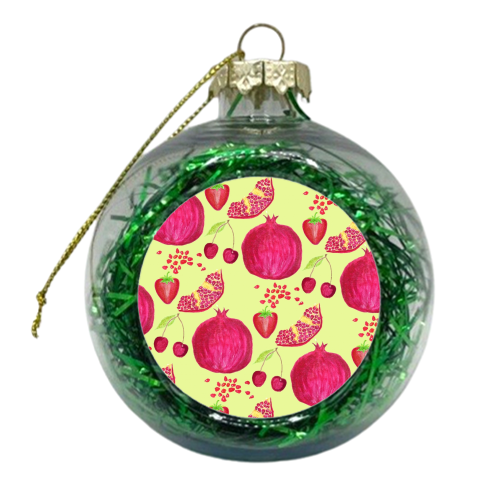 Red Fruits - xmas bauble by Sian Larkin