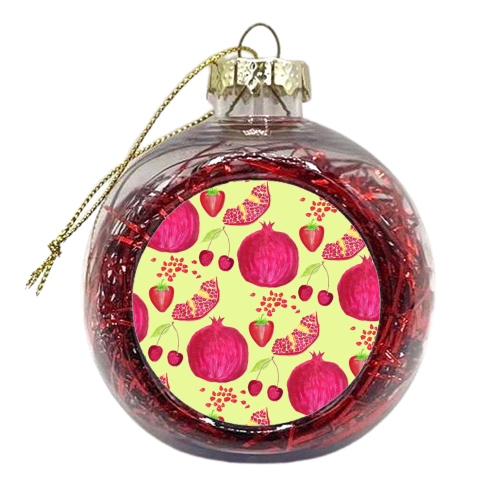 Red Fruits - xmas bauble by Sian Larkin