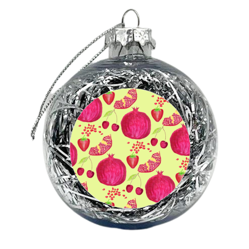 Red Fruits - xmas bauble by Sian Larkin