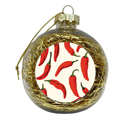 red hot chilli peppers kitchen - xmas bauble by Move Studio