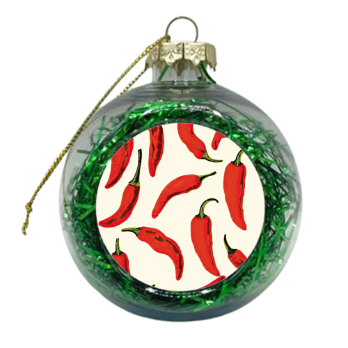 red hot chilli peppers kitchen - xmas bauble by Move Studio