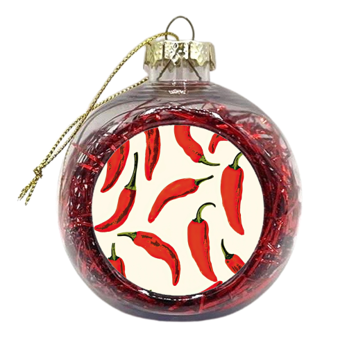 red hot chilli peppers kitchen - xmas bauble by Move Studio
