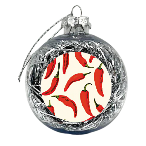 red hot chilli peppers kitchen - xmas bauble by Move Studio