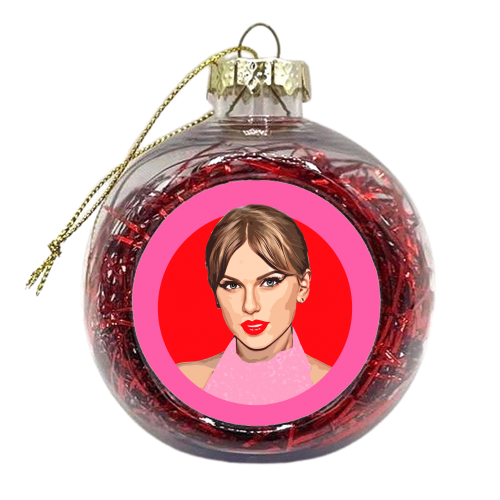 Red lips - xmas bauble by DOLLY WOLFE