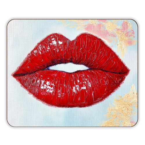 Red lips - designer placemat by DejaReve