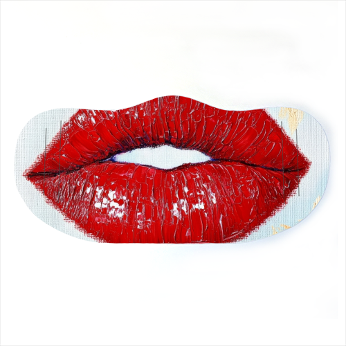 Red lips - face cover mask by DejaReve