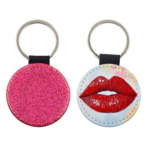 Red lips - keyring by DejaReve
