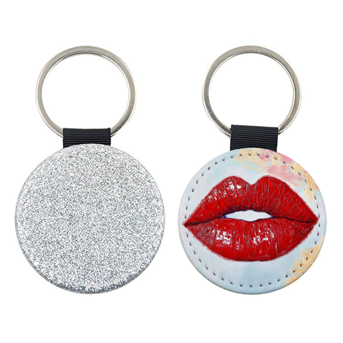 Red lips - keyring by DejaReve