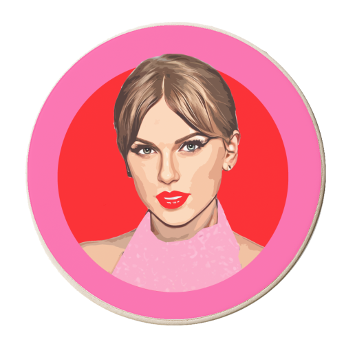 Red lips - personalised beer coaster by DOLLY WOLFE