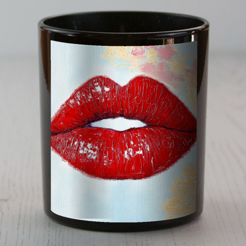 Red lips - scented candle by DejaReve