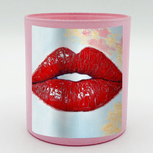 Red lips - scented candle by DejaReve