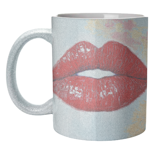 Red lips - unique mug by DejaReve