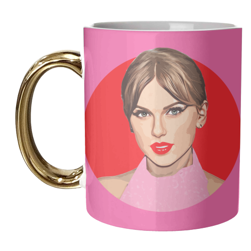 Red lips - unique mug by DOLLY WOLFE