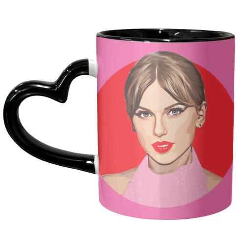 Red lips - unique mug by DOLLY WOLFE