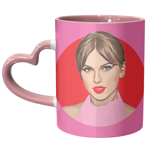 Red lips - unique mug by DOLLY WOLFE