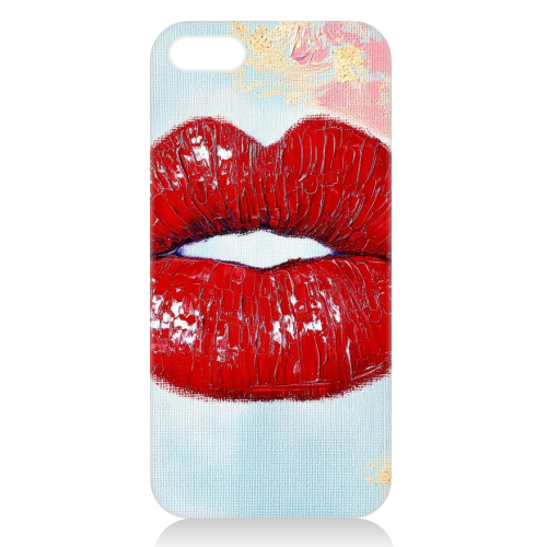 Red lips - unique phone case by DejaReve