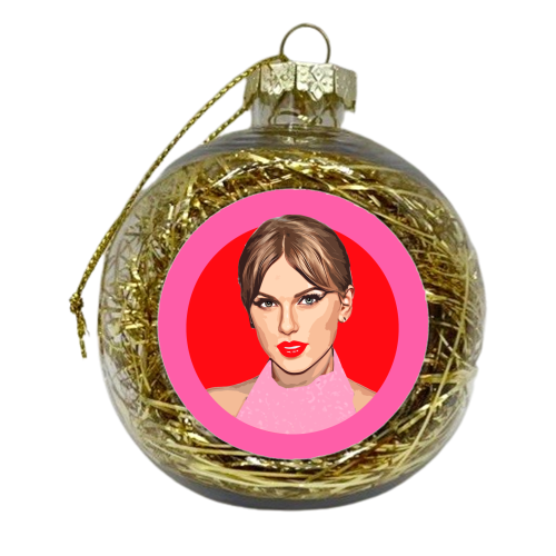 Red lips - xmas bauble by DOLLY WOLFE
