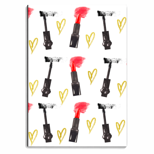 red lipstick and mascara - personalised A4, A5, A6 notebook by Anastasios Konstantinidis