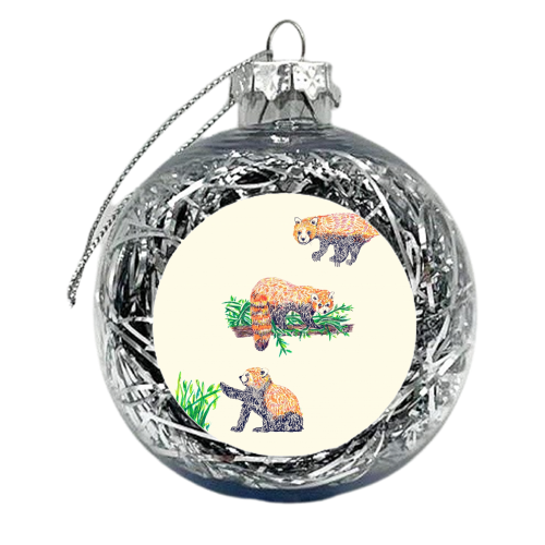 Red Pandas - xmas bauble by minniemorris art