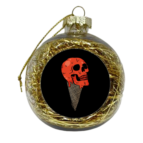 Red Skull Ice Cream - xmas bauble by Alice Palazon