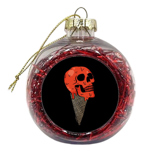 Red Skull Ice Cream - xmas bauble by Alice Palazon
