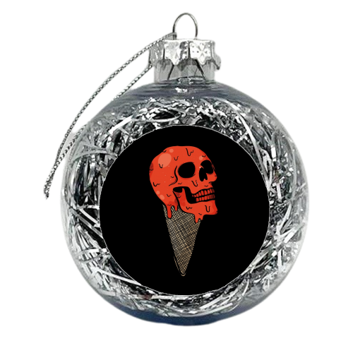 Red Skull Ice Cream - xmas bauble by Alice Palazon