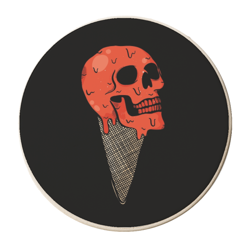 Red Skull Ice Cream - personalised beer coaster by Alice Palazon