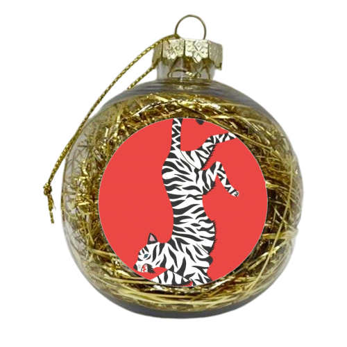 Red Tiger - xmas bauble by Yazmin Brooks