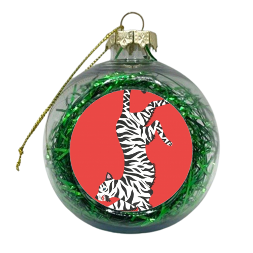 Red Tiger - xmas bauble by Yazmin Brooks