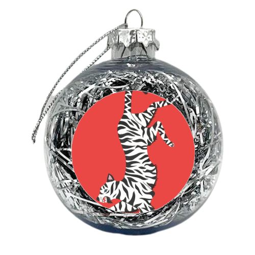 Red Tiger - xmas bauble by Yazmin Brooks