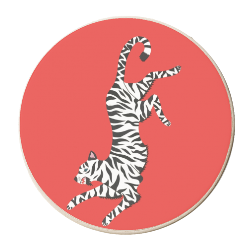 Red Tiger - personalised beer coaster by Yazmin Brooks
