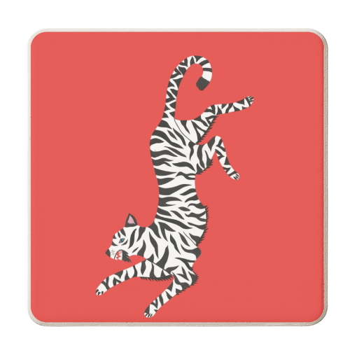 Red Tiger - personalised beer coaster by Yazmin Brooks
